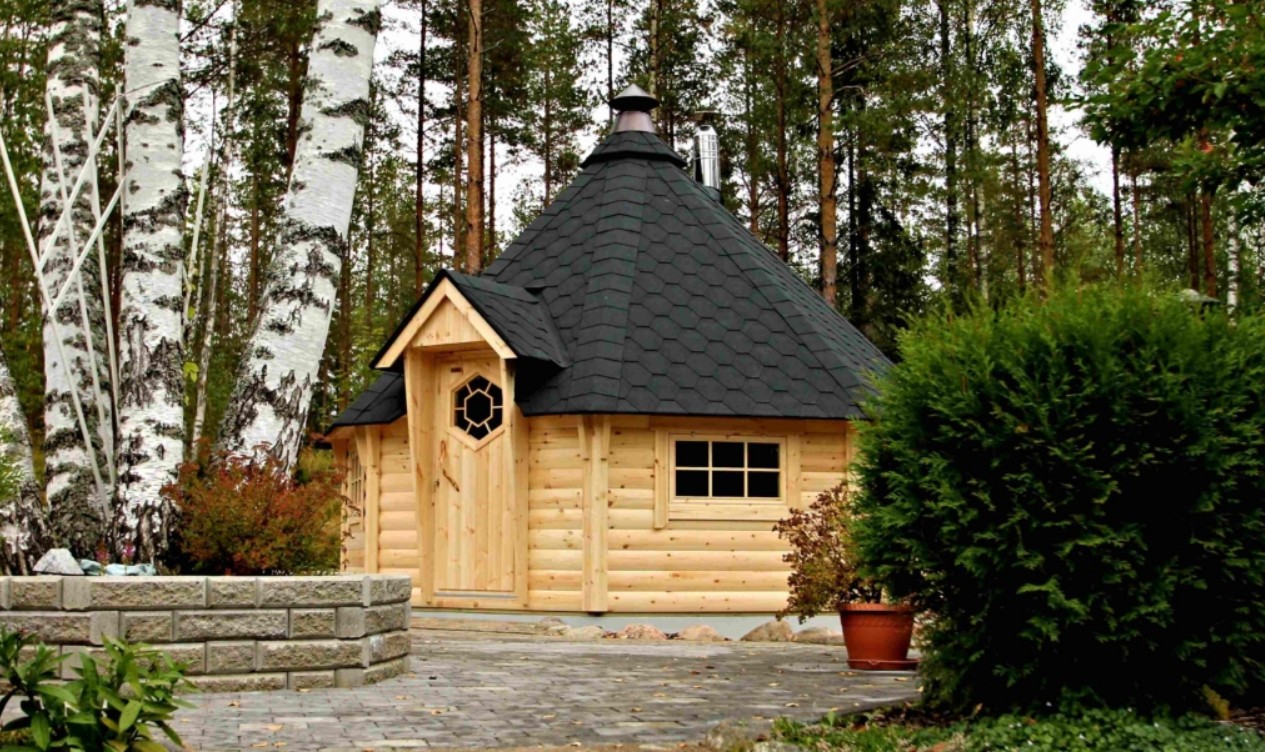 Premium Grillhütte / Grillkota 17 m² aus Holz – Bild 4