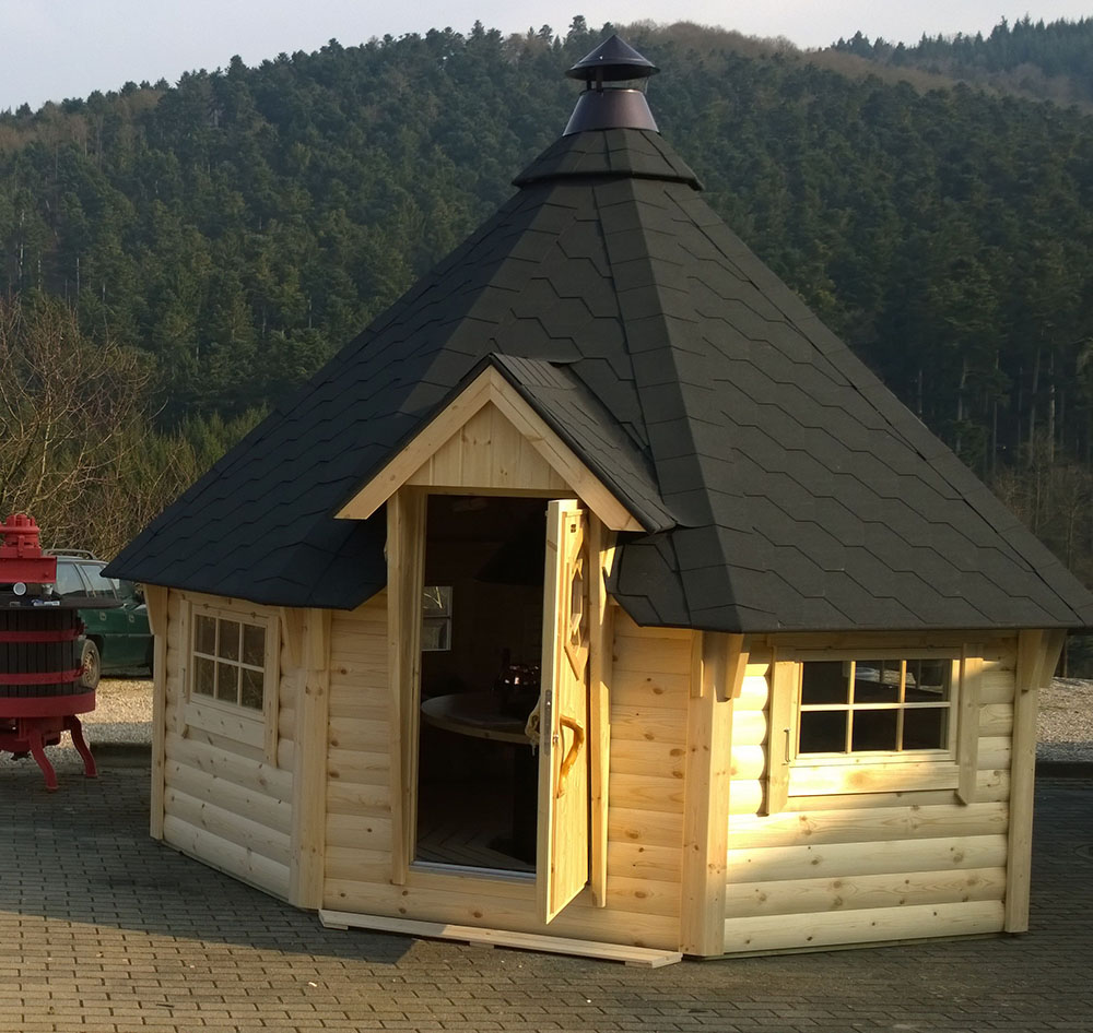 Premium Grillhütte / Grillkota 12 m² aus Holz inkl. Transport – Bild 9