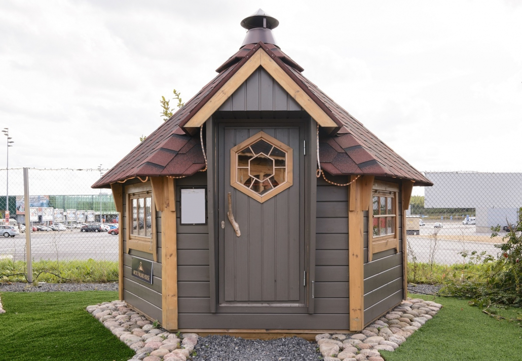 Premium Grillhütte / Grillkota 6,5 m² aus Holz inkl. Transport – Bild 8