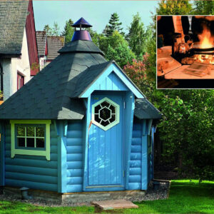 Premium Grillhütte / Grillkota 6,5 m² aus Holz inkl. Transport