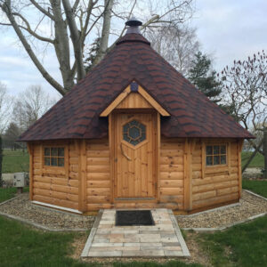 Premium Grillhütte / Grillkota 17 m² aus Holz