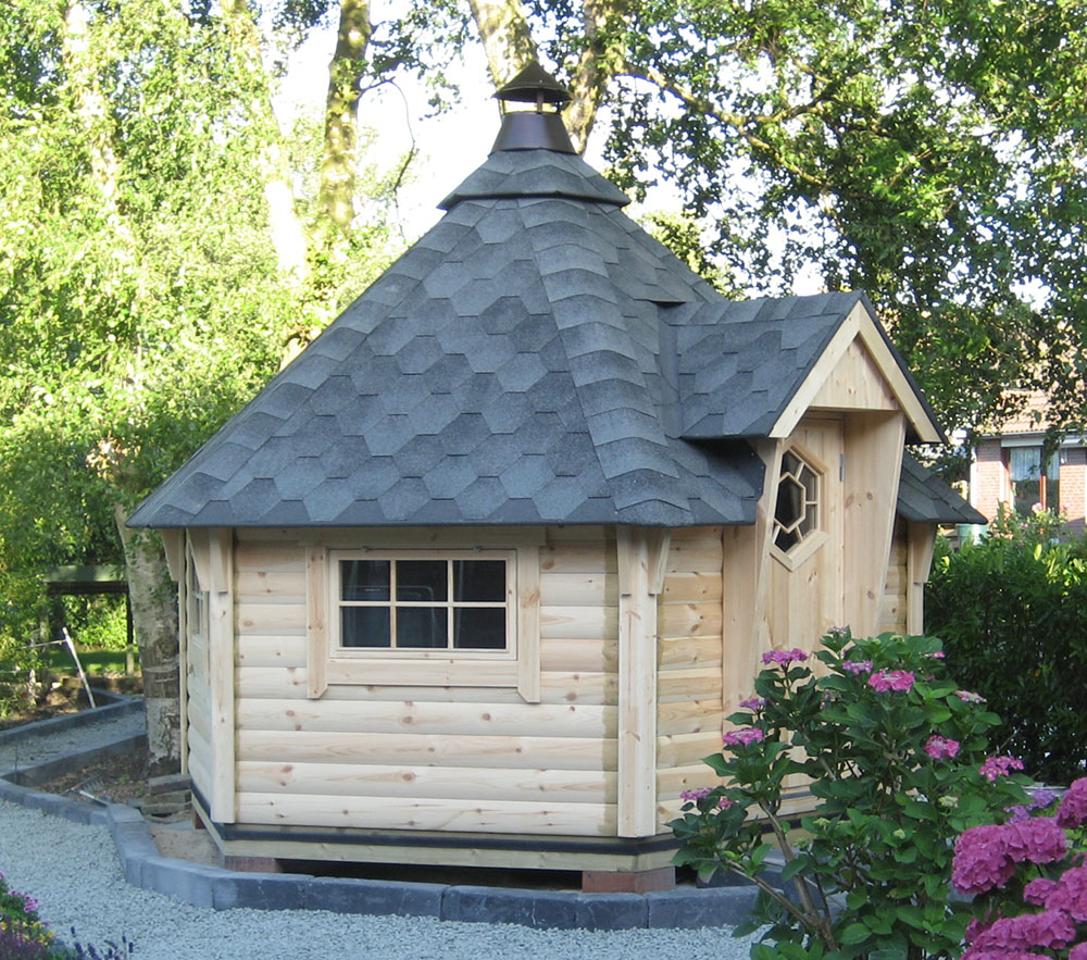 Premium Grillhütte / Grillkota 9 m² aus Holz inkl. Transport – Bild 8