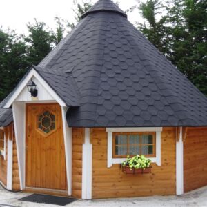 Premium Grillhütte / Grillkota 25 m² aus Holz