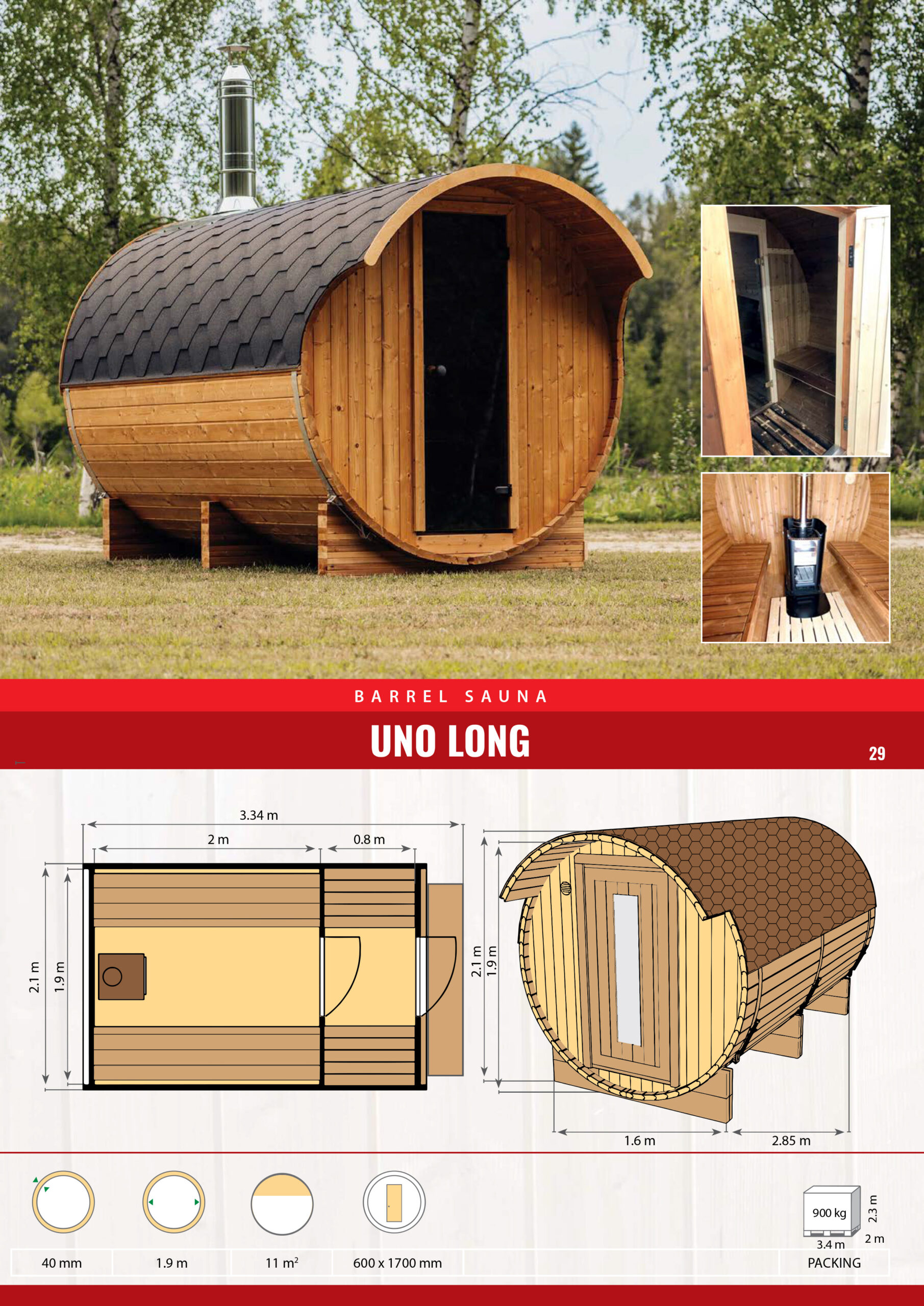 Fasssauna Uno Lang – Bild 2