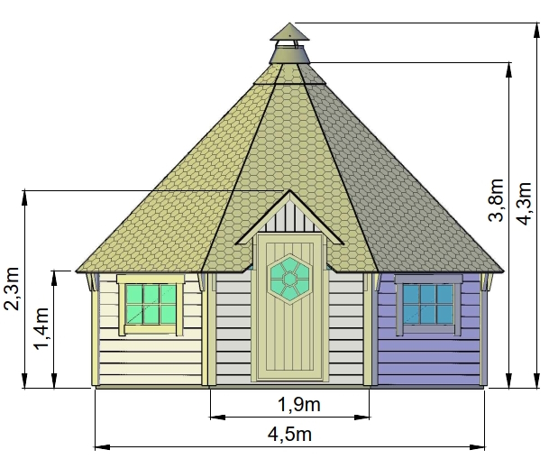 Kombi-Zweiraum-Saunakota "Björn" 17m² – Bild 3