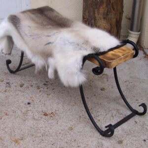 Geschmiedete Sitzbank aus Eisen und Holz