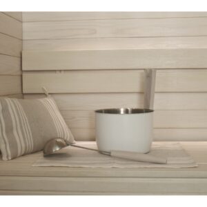 Sauna Kelle aus Holz und Edelstahl