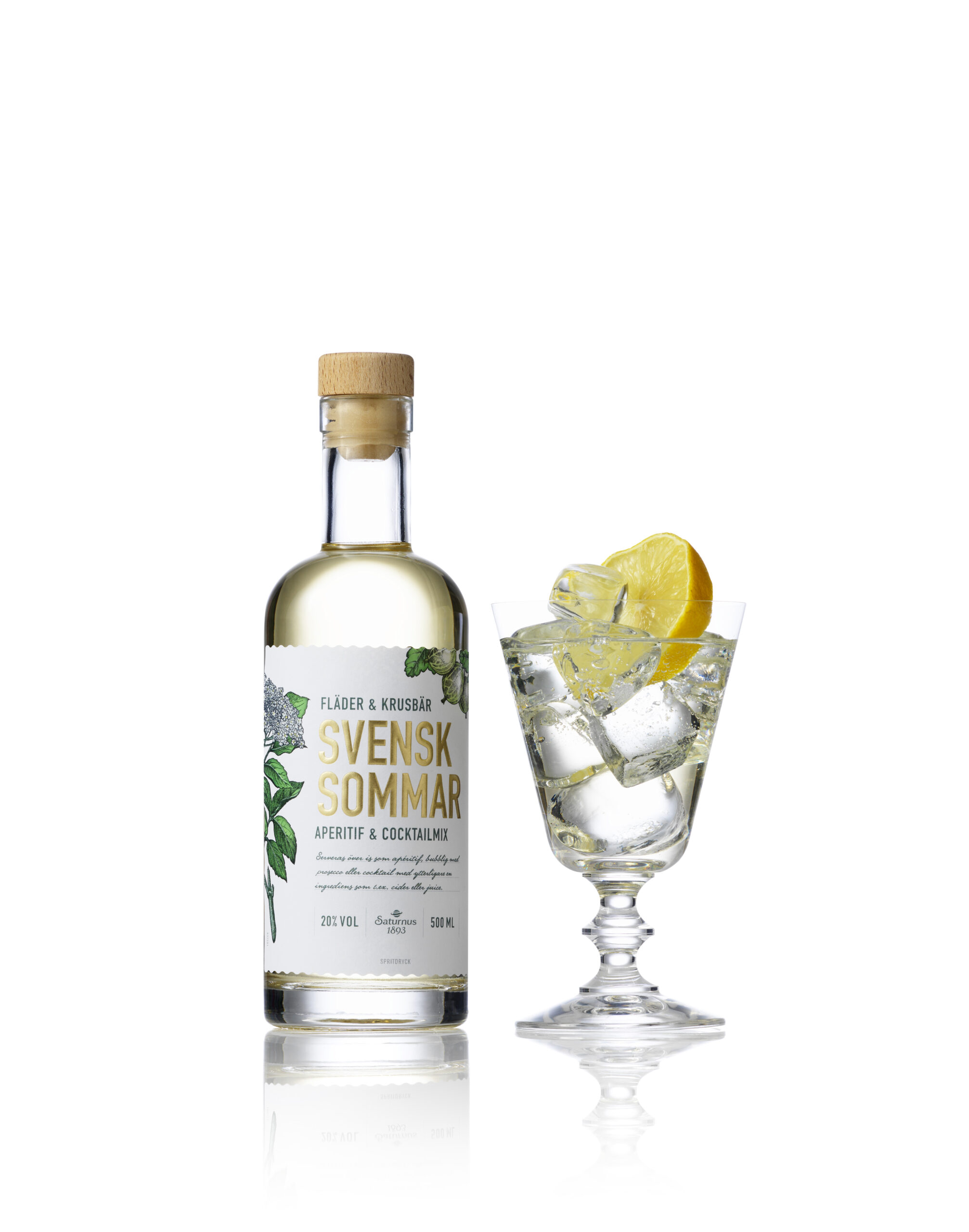Saturnus Svensk Sommar Holunderblüte & Stachelbeere 20% vol., 500ml – Bild 3